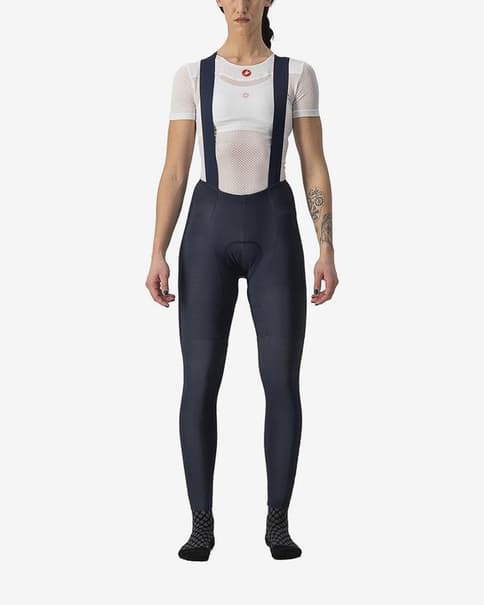 Castelli Free Aero Rosso Corsa Drop Tail Bib Tights Dark Blue Women