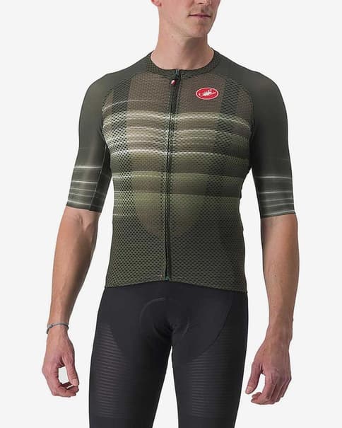 Castelli Climber's 3.0 SL2 Rosso Corsa Kurzarmtrikot dunkelgrün