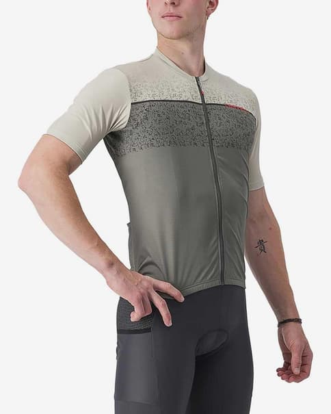 Castelli Unlimited Entrata Kurzarmtrikot hellgrau/grau-grün