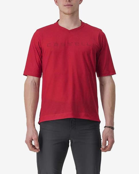 Castelli Trail Tech 2 Kurzarmtrikot dunkelrot