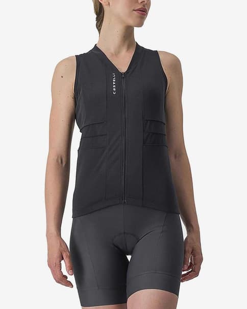 Maillot Castelli Anima 4 sin mangas negro claro mujer