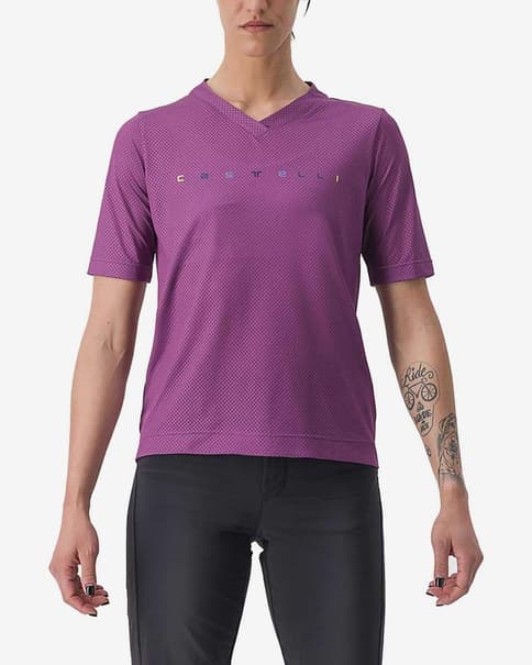 Castelli Trail Tech 2 Damen Kurzarmtrikot lila