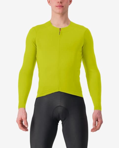Maillot Castelli Fly manga larga amarillo azufre