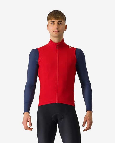 Gilet coupe-vent Castelli Espresso rouge intense
