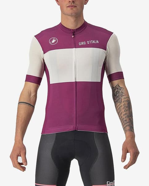 Maillot Giro d'Italia 2024 Fuori manga corta ciclamino