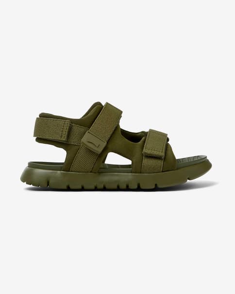 Sandalias Camper Twins Medium verde caqui infantil