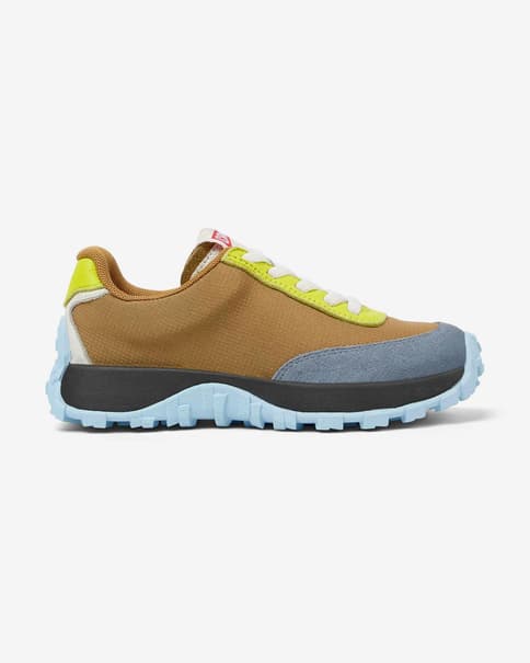 Zapatillas Camper Drift Trail marrón claro azul infantil
