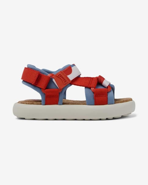 Sandalias Camper Pelotas Flota rojo azul infantil