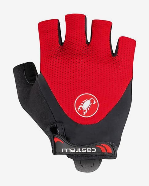 Guantes Castelli Arenberg Gel 2 Rosso Corsa rojo vivo negro