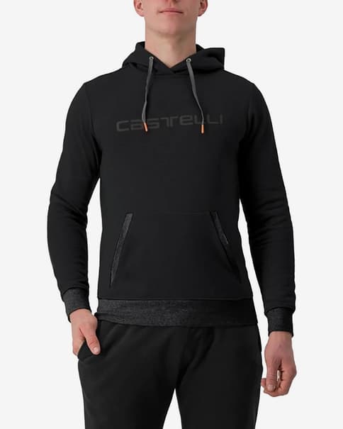Sudadera con capucha Castelli Logo negro