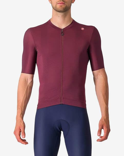Maillot Castelli Espresso manche courte bordeaux