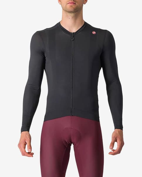 Maillot Castelli Espresso manga larga negro claro gris