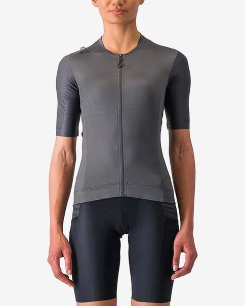 Maillot Castelli Unlimited Pro manga corta gris oscuro mujer