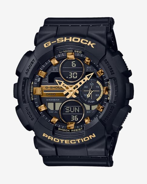 Casio G-Shock GMA-S140M negro dorado mujer