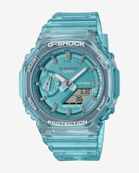 Casio G-Shock GMA-S2100 Skeleton x Metallic Dial azul turquesa