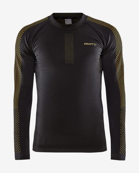 Camiseta Craft ADV Warm Intensity manga larga negro amarillo