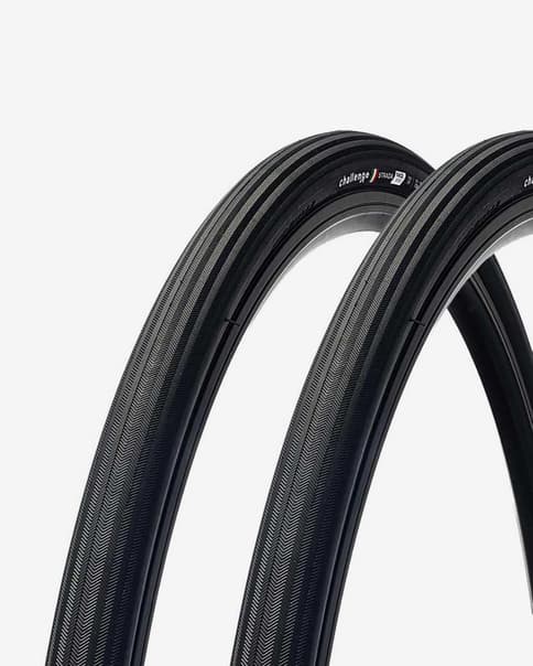Pack cubierta Challenge Strada 700x25 Tubeless Ready negro marrón (2 unidades)