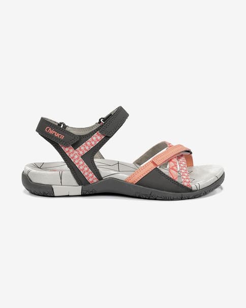 Sandalias Chiruca Valencia gris oscuro rosa mujer