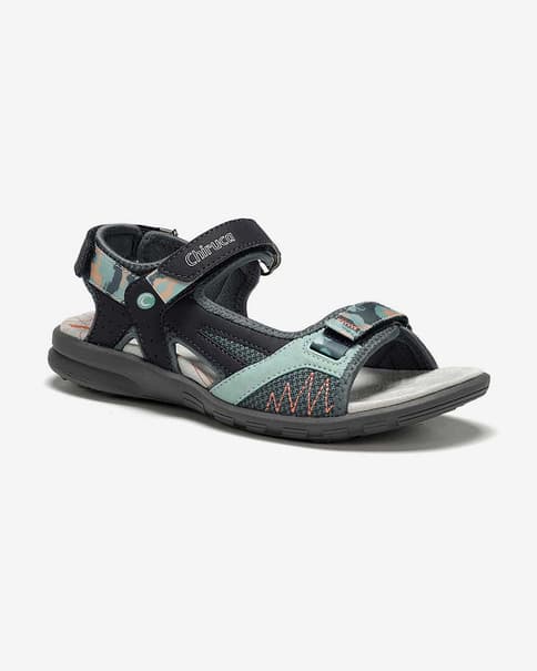 Sandalias Chiruca Orquidea negro azul celeste mujer