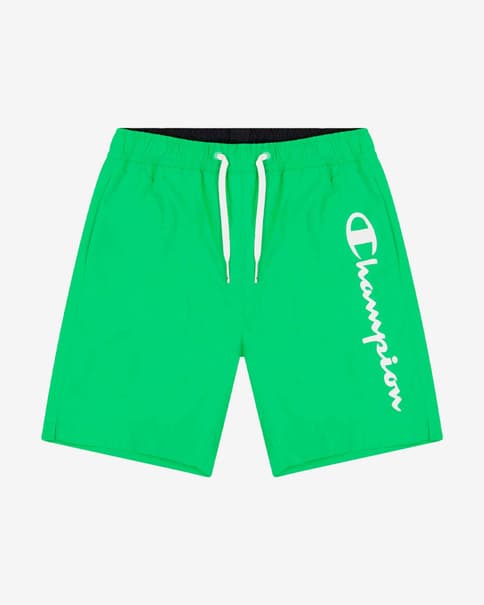 Bañador Champion Beach Big Logo verde blanco niño