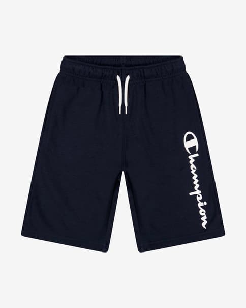 Pantalón corto Champion American Classics Big Logo azul oscuro blanco infantil 