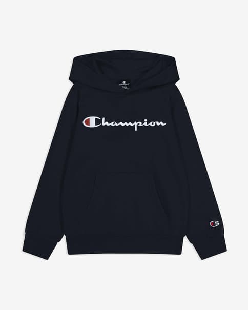 Sudadera con capucha Champion Big Logo negro puro infantil