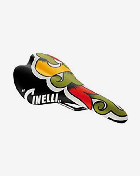 Sillín Cinelli Scatto negro verde amarillo