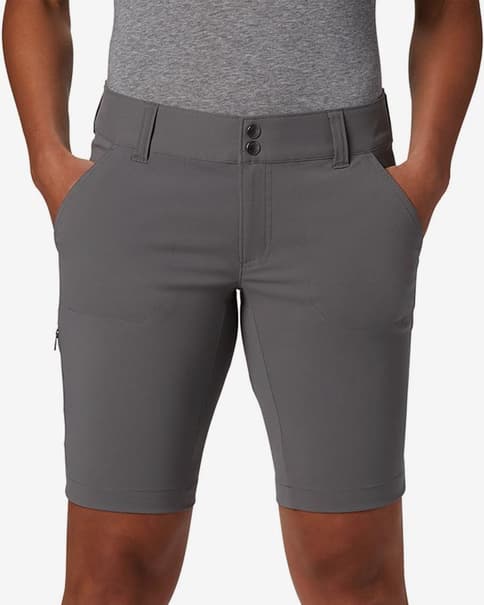 Pantalón corto Columbia Saturday Trail gris oscuro mujer