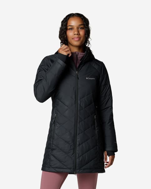 Chaqueta con capucha Columbia Heavenly Long negro asfalto mujer