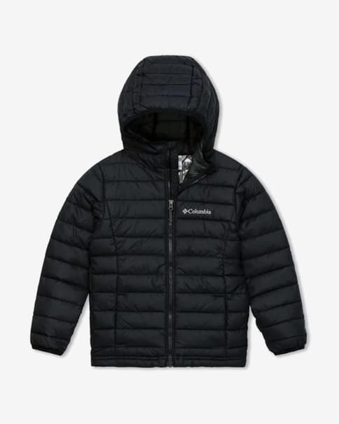 Giacca Columbia Powder Lite Hooded nero bambini