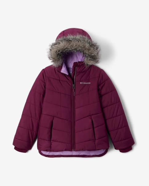Giacca con cappuccio Columbia Katelyn Crest II granata bambini