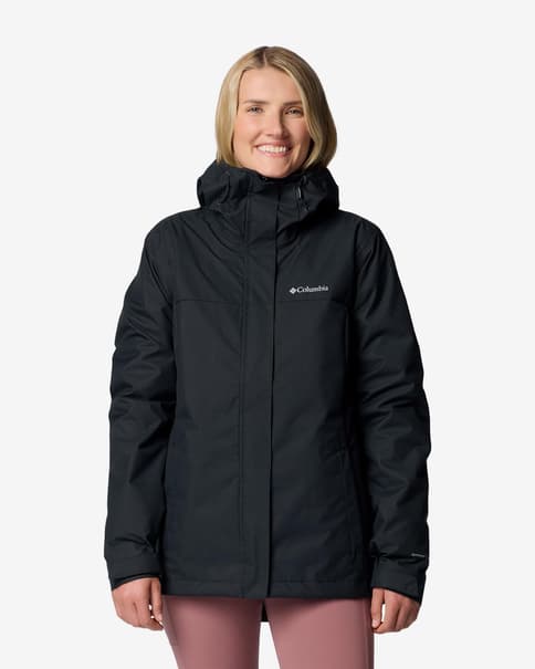 Chaqueta con capucha Columbia Hikebound II Interchange negro mujer