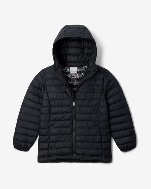 Chaqueta con capucha Columbia Powder Lite II negro niño