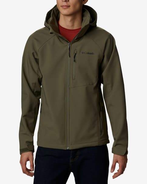 Chaqueta con capucha Columbia Cascade Ridge III Softshell verde oliva
