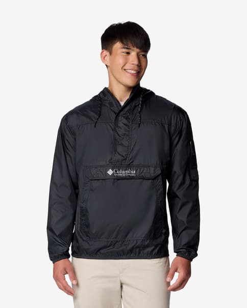 Chaqueta con capucha Columbia Challenger II Windbreaker negro