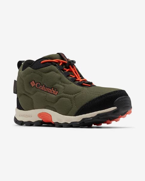 Scarponi Columbia Firecamp Mid 2 Waterproof verde bambini