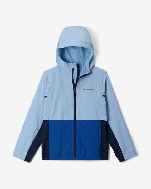 Chaqueta con capucha Columbia Tabor Trail Windbreaker azul celeste niño