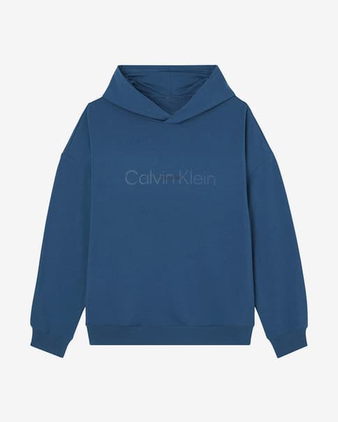 Sudadera con capucha Calvin Klein Modern Cotton azul