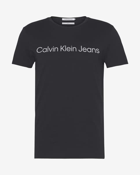 Camiseta Calvin Klein Jeans Logo Color manga corta negro blanco