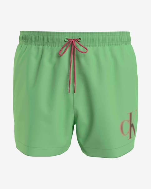 Bañador Calvin Klein Short Drawstring Graphic CK Monogram verde rojo
