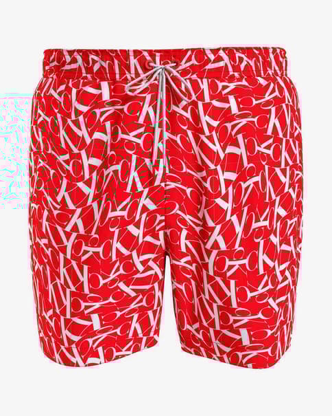 Bañador Calvin Klein Medium Drawstring All Over Print rojo blanco