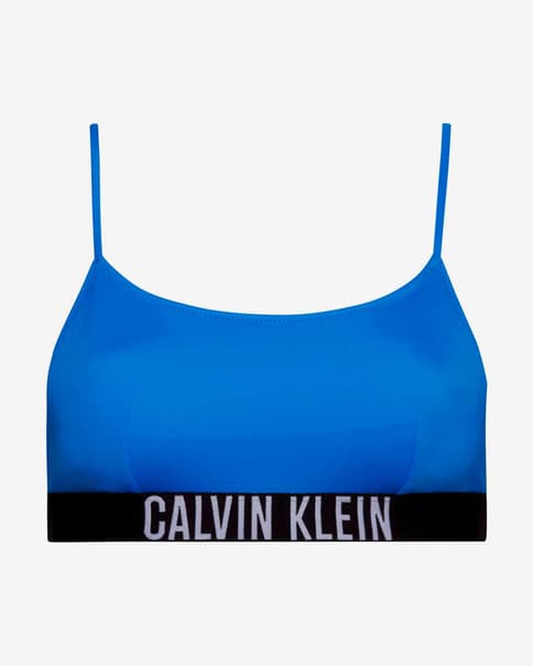 Top bikini Calvin Klein Bralette Intense Power azul eléctrico negro mujer