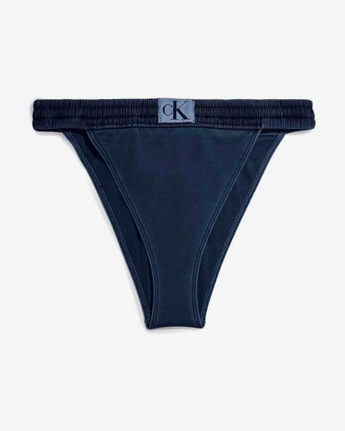 Braga bikini Calvin Klein High Leg CK Authentic azul lavado mujer
