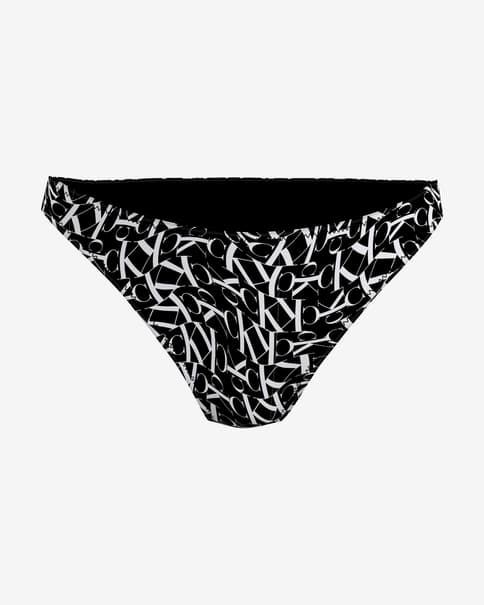 Braga bikini Calvin Klein CK Monogram Print negro blanco mujer