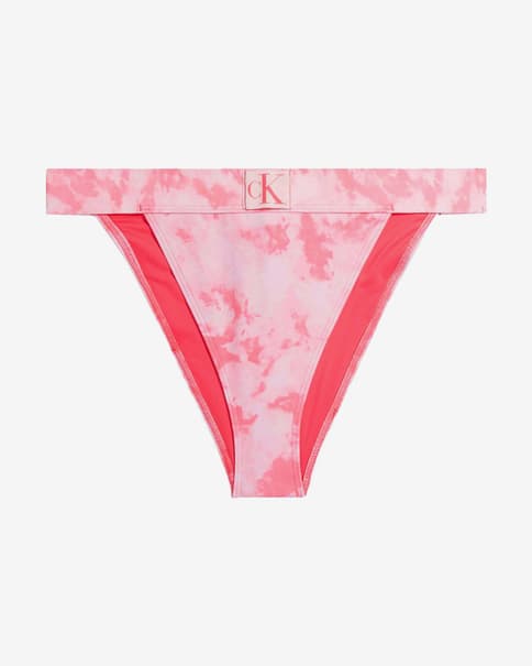 Tanga Calvin Klein High Waist CK Authentic rosa claro rosa oscuro mujer