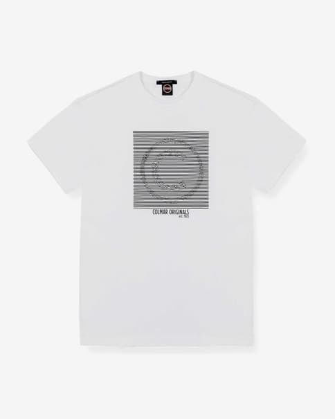 Camiseta Colmar Cotton manga corta blanco puro gris
