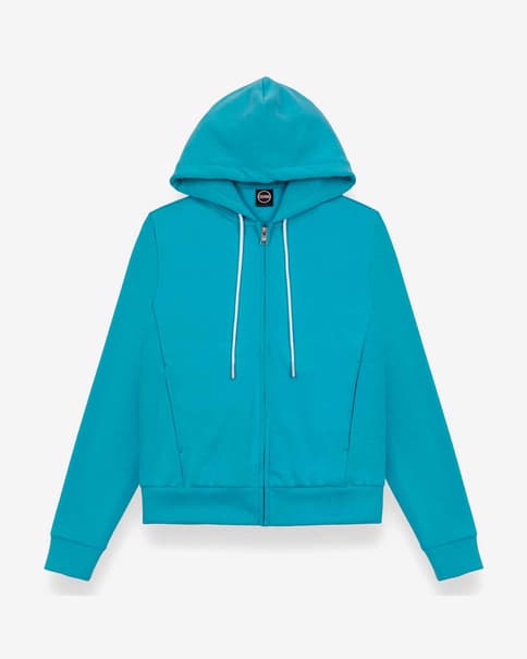 Sudadera con capucha Colmar Originals Full Zip azul mujer