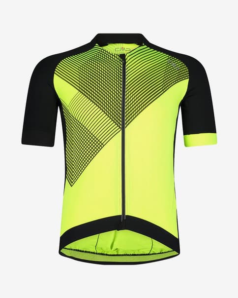 Maillot CMP Full Zip manga corta amarillo negro