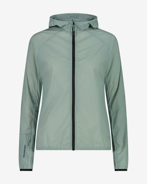 Chaqueta fina con capucha CMP Running verde claro mujer
