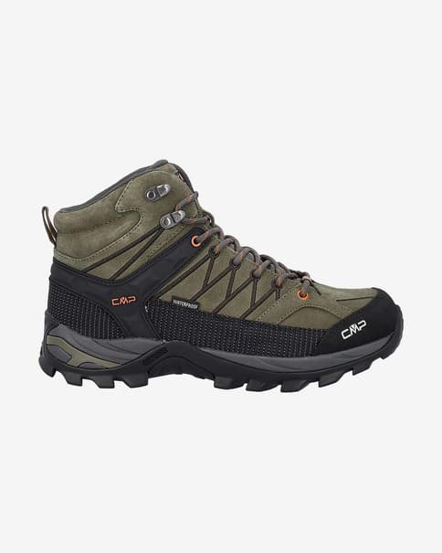 Botas CMP Rigel Mid Waterproof verde oliva naranja